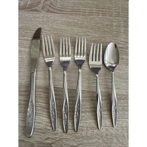 Vintage Superior Stainless Radiant Rose Loose Set Of 6